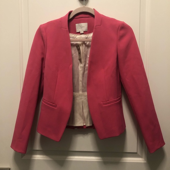 LOFT Jackets & Blazers - Loft Pink Pleated Work Casual Blazer 0P
